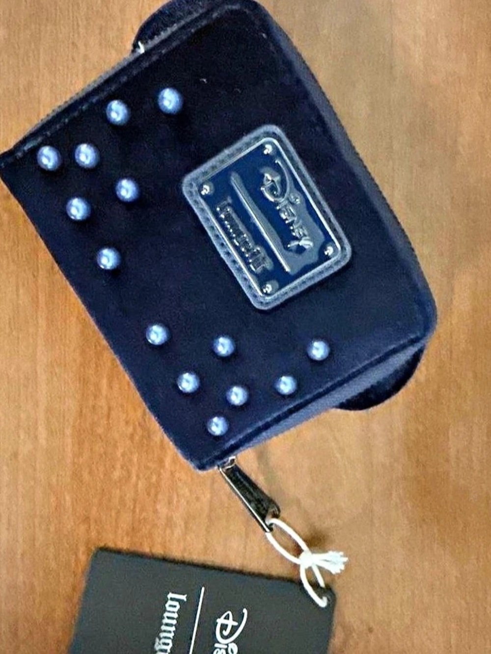 Lounge fly, Minnie, mouse Studded Bow Wallet in navy NWT